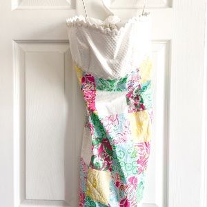Lilly Pulitzer Franco Multi Patch Strapless Dress
